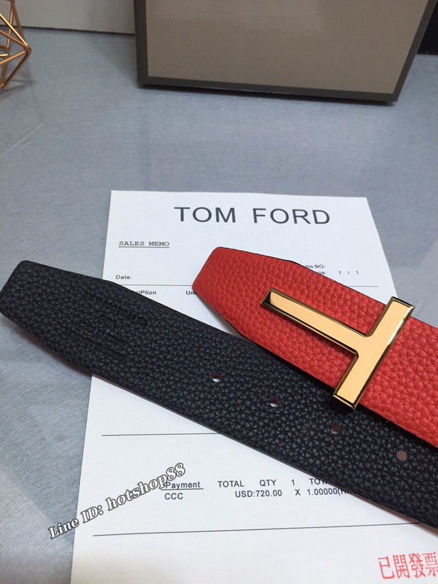 TOM FORD商務男士皮帶 湯姆福特雙面小牛皮腰帶  jjp1870